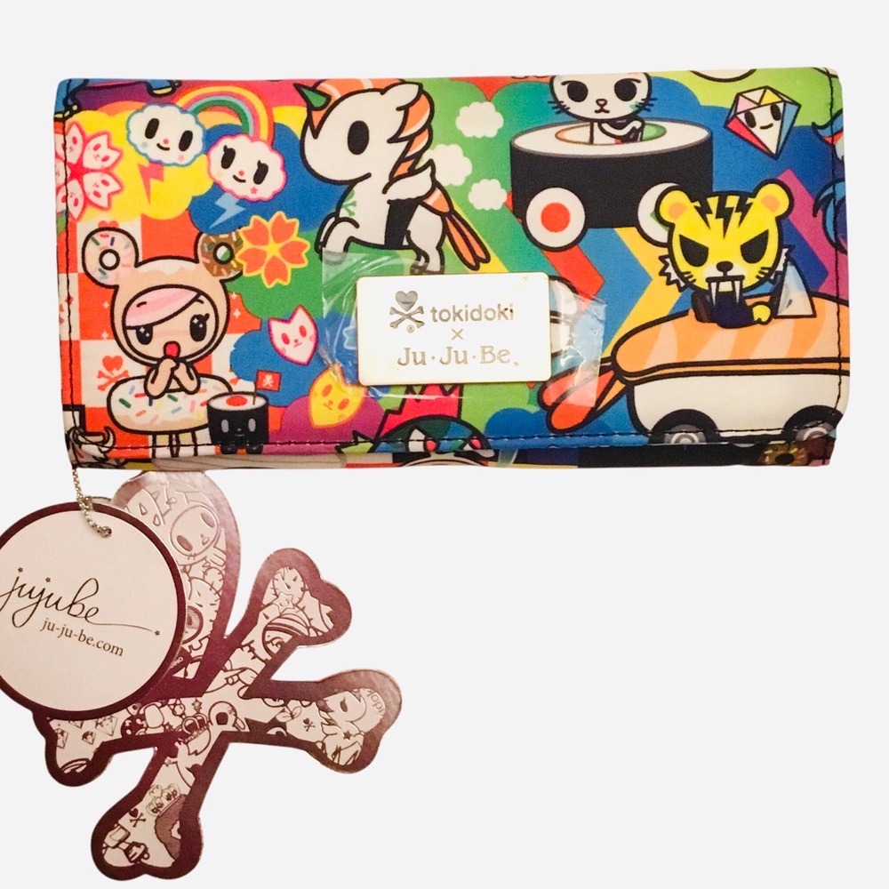 🆕 Tokidoki x Ju.Ju.Be Be Rich Sushi Cars Trifold  Wallet Retired Limited Pattern